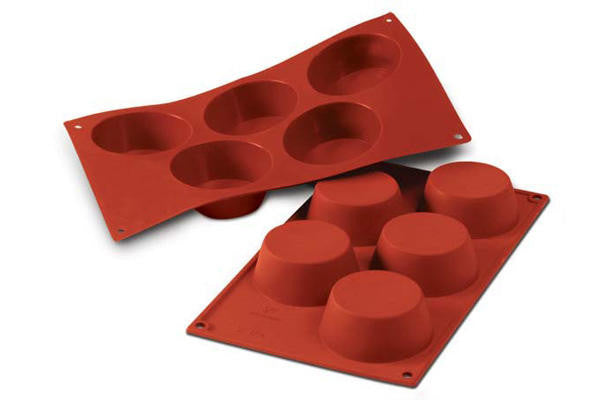 Louis Tellier Silikomart - Silicone Mould N. 5 Big Muffins Ø81 H 32 Mm (SF024)