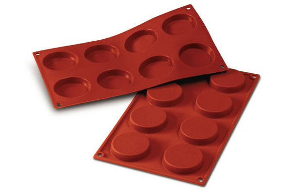 Silikomart Sf029 - Silicone Mould N. 8 Florentines Ø60 H 12 Mm (Pack of 10)