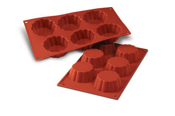 Silikomart Sf035 - Silicone Mould N. 6 Briochette Ø79 H 30 Mm (Pack of 10)