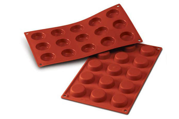 Silikomart Sf043 - Silicone Mould N. 15 Flan Mould Ø40 H 13 Mm (Pack of 10)