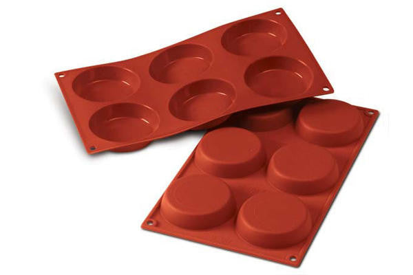 Silikomart SF047 - Silicone Mould N. 6 Flan Mould Ø80 H 18 Mm (Pack of 10)