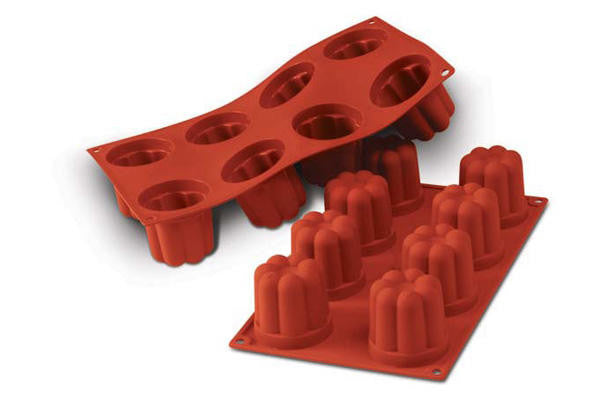 Silikomart Sf051 - Silicone Mould N. 8 Bavarese Ø57 H 57 Mm (Pack of 10)