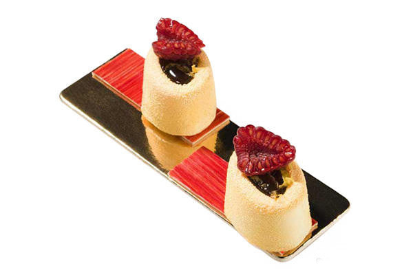 Louis Tellier Silikomart - Small Oval Savarin Red Mold 1 3/4'' X 1 1/4'' X 1'' H (SF083)