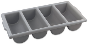 Browne Foodservice 4-Compartment Cutlery Box 21.5x11.75x3.75" 1990 (Pack of 4)