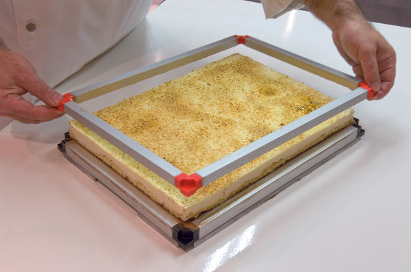 Matfer Bourgeat Stackable Mousse Frame Set 22 1/2" X 14 1/2"(Includes 1 Sheet and 3 Frames)(370100)