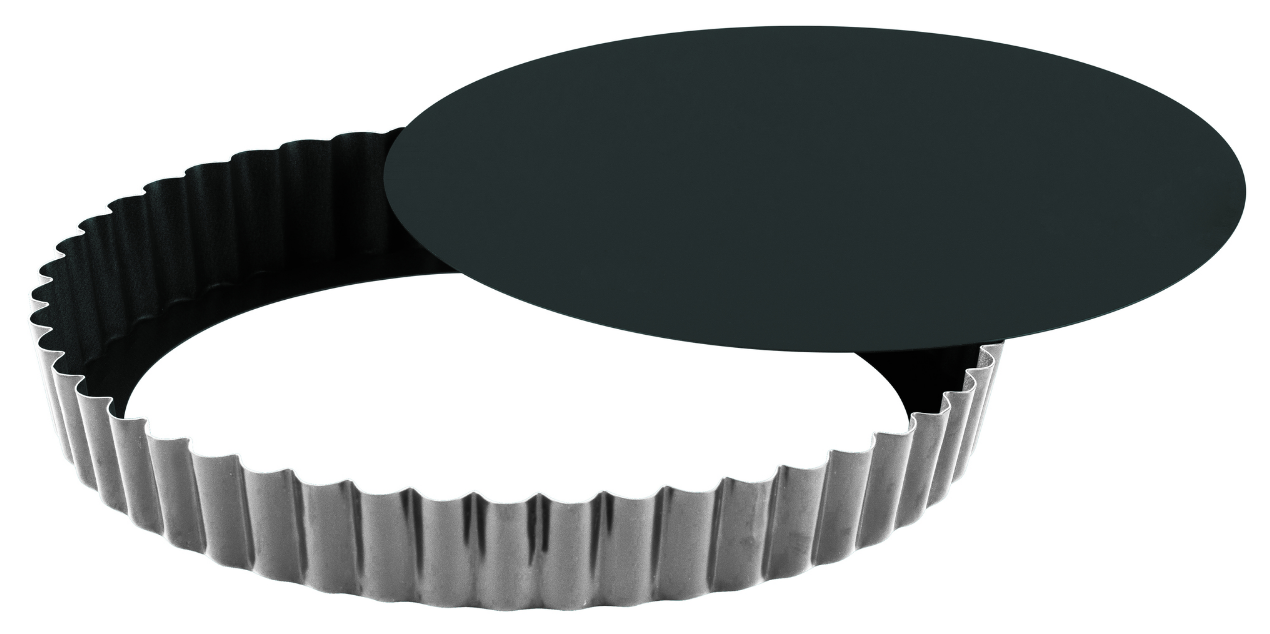 Gobel N-stick Obsidian Round Fluted Tart Mould Removable Bottom - Ø 280/270 Mm H25 Mm (426440)