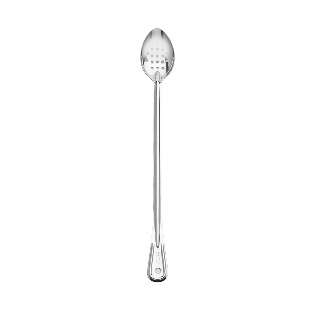 Browne Foodservice Spoon, Perforated SS 18" w/Extra Long Handle 4783P (Pack of 4)