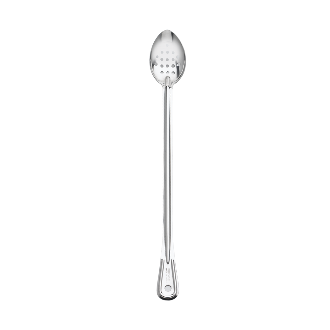 Browne Foodservice Spoon, Perforated SS 18" w/Extra Long Handle 4783P (Pack of 4)
