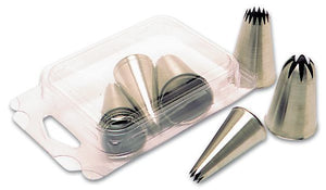 Matfer Bourgeat Stainless Steel Pastry Tips Set, Star, Set Of 12 166700