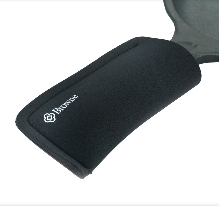 Browne Foodservice Pan Handle Sleeve, FLXaPrene 6"L x 3"W, Black 5439002