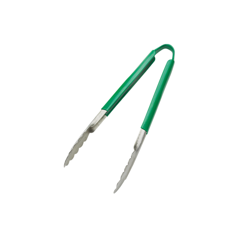 Browne Foodservice 9" Tong w/Green Coated Handle 5511GR (Pack of 6)