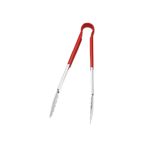 Browne Foodservice 9" Tong Red Coated Handle 5511RD (Pack of 12)