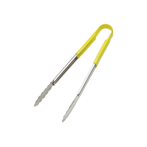 Browne Foodservice 9" Tong w/Yellow Coated Handle 5511YL