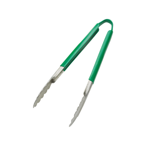 Browne Foodservice 12" Tong w/Green Coated Handle 5512GR (Pack of 6)