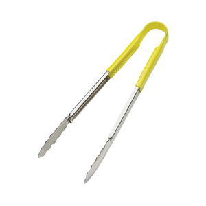 Browne Foodservice 12" Tong w/Yellow Coated Handle 5512YL (Pack of 6)
