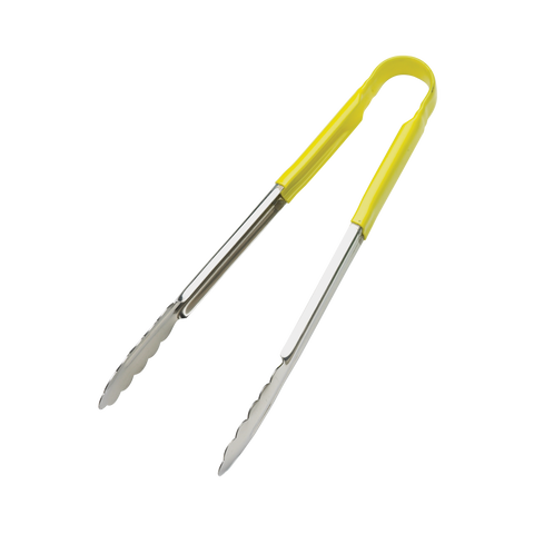 Browne Foodservice 12" Tong Yellow Coated Handle 5512YL (Pack of 12)