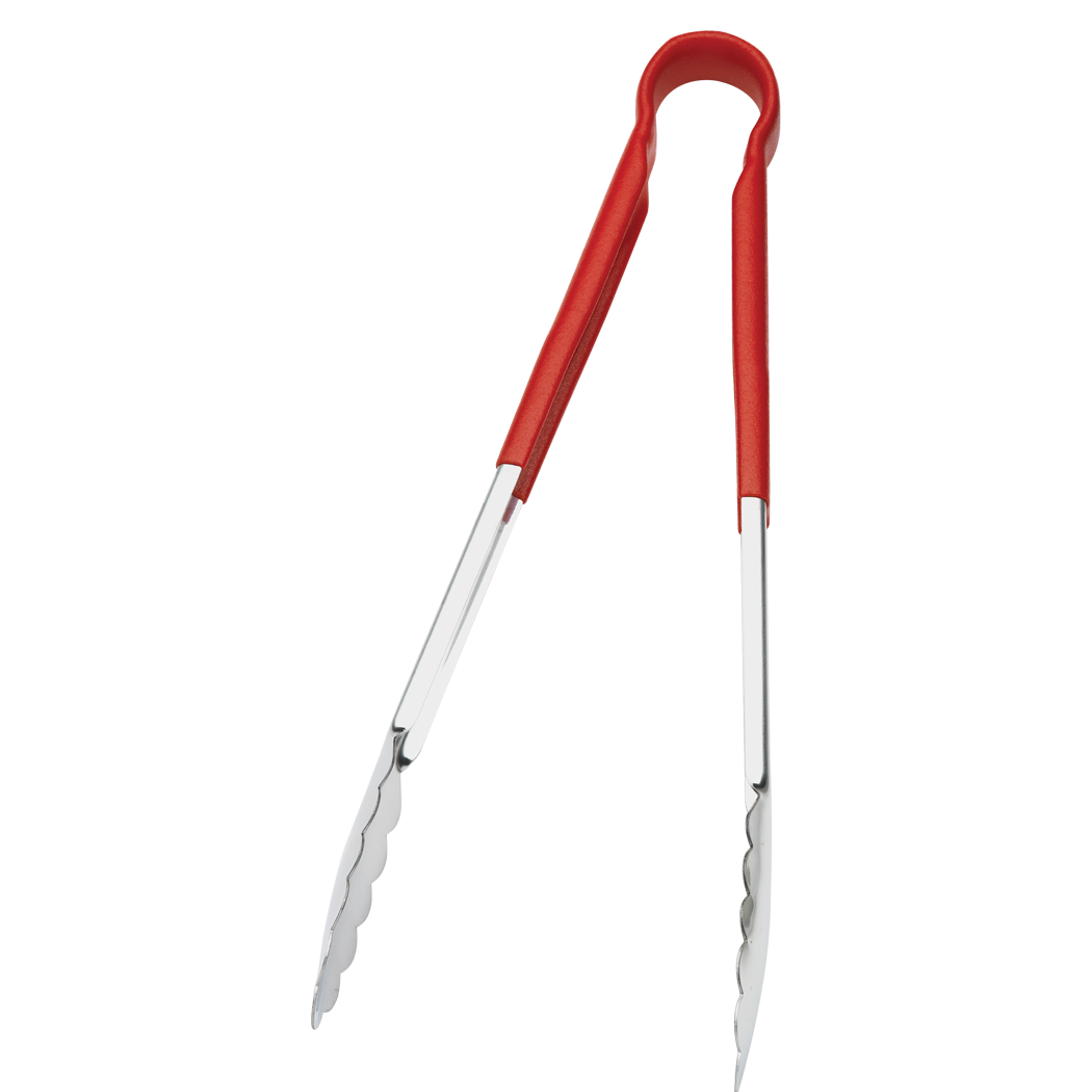 Browne Foodservice 16" Tong w/Red Coated Handle 5513RD (Pack of 6)