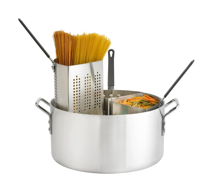 Browne Foodservice Thermally Pasta 20qt Aluminum/stainless Steel Cooker With 4 Insets (5813318)