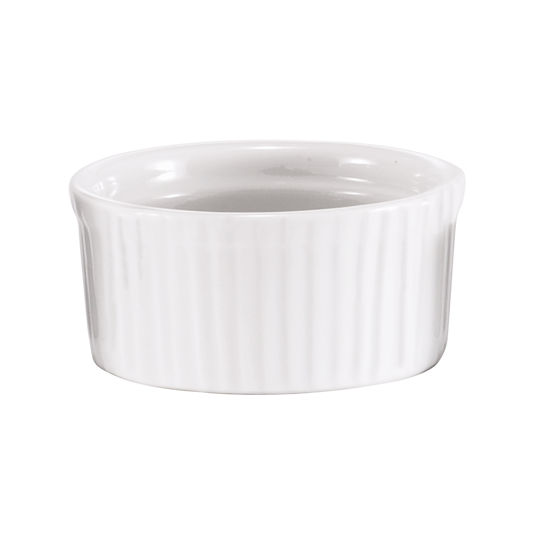 Browne Foodservice Ramekin, Ceramic 2.5oz, White 564003W (Pack of 12)