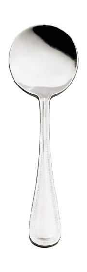 Browne Foodservice CONTOUR Bouillon Spoon 18/0 SS 6.3"/15.8cm 502917 (Pack of 12)