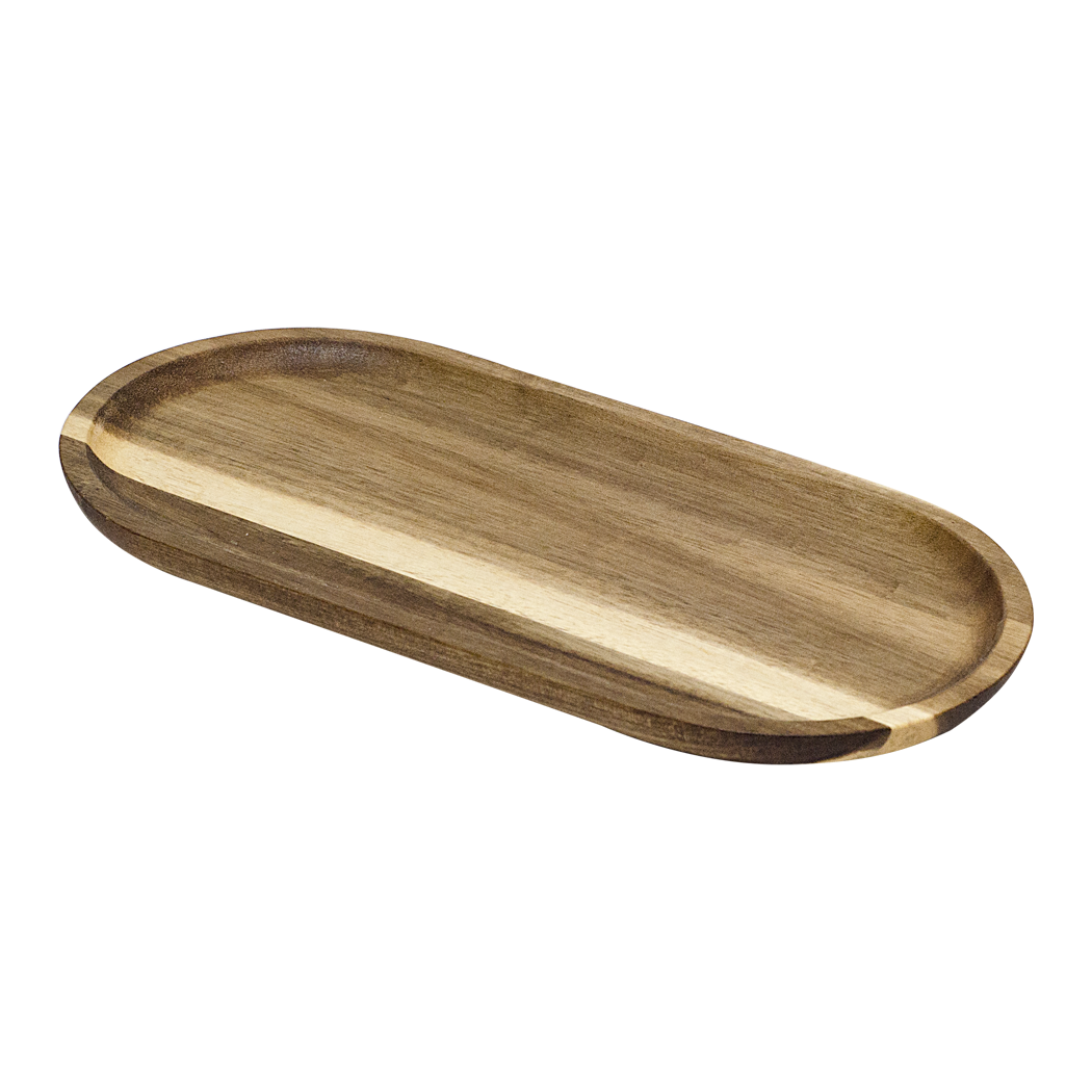 Browne Foodservice Serve Board Oval 16x8"/40x20cm Acacia 571680 (Pack of 12)