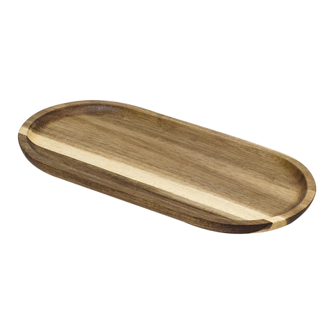 Browne Foodservice Serve Board Oval 16x8"/40x20cm Acacia 571680 (Pack of 2)