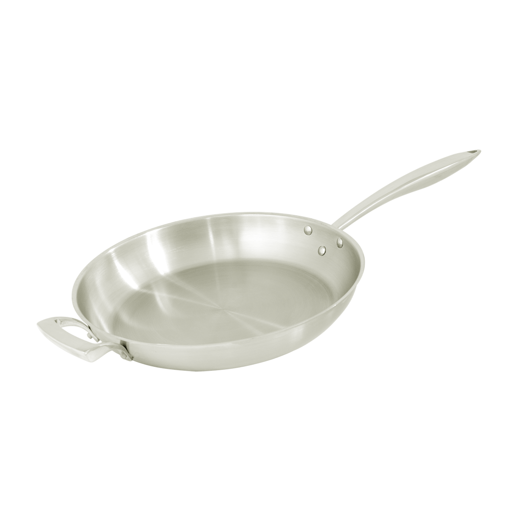 Browne Foodservice THERMALLOY 12.5" SS Fry Pan w/Helper Handle NSF 5724052