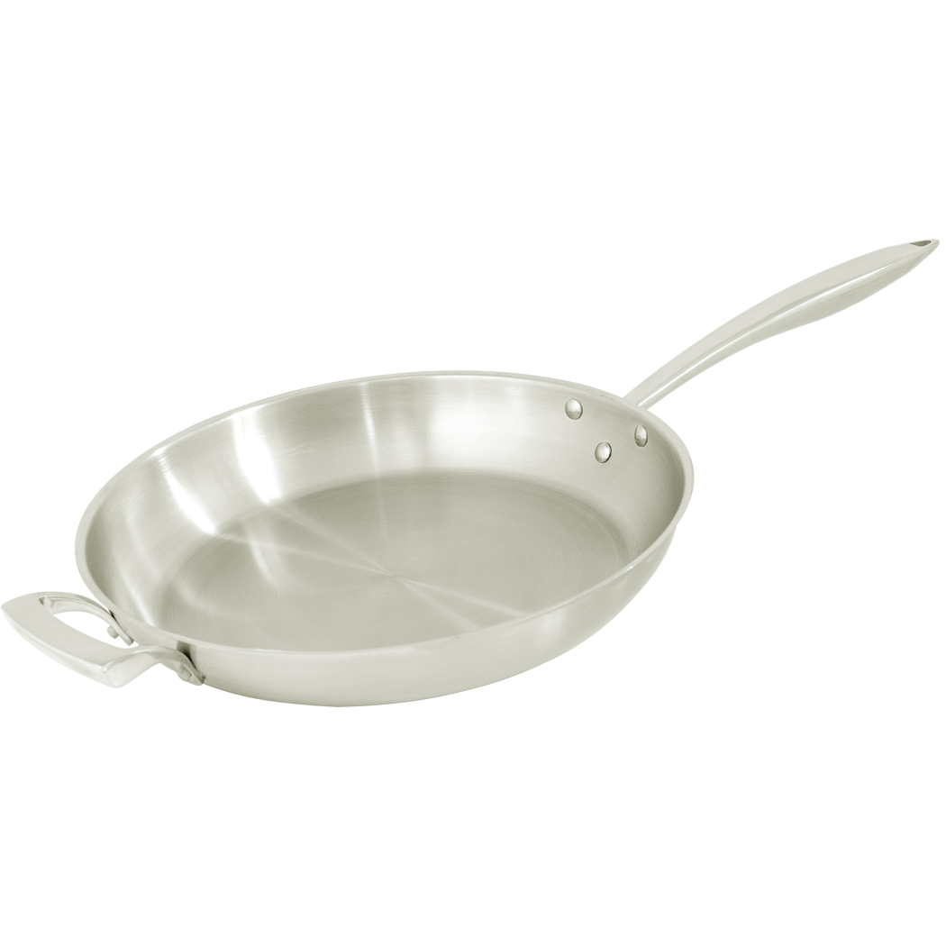 Browne Foodservice THERMALLOY 14" SS Fry Pan w/Helper Handle NSF 5724054