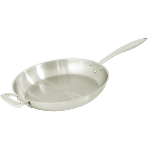 Browne Foodservice Thermalloy 14" Stainless Steel Fry Pan With Helper Handle (5724054)