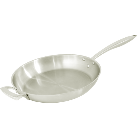Browne Foodservice Thermalloy 14" Stainless Steel Fry Pan With Helper Handle (5724054)
