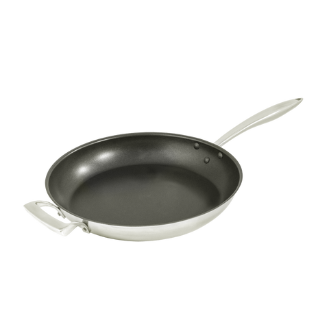 Browne Foodservice Thermalloy Excalibur 12.5" Stainless Steel Fry Pan Non-stick With Helper Handle (5724062)