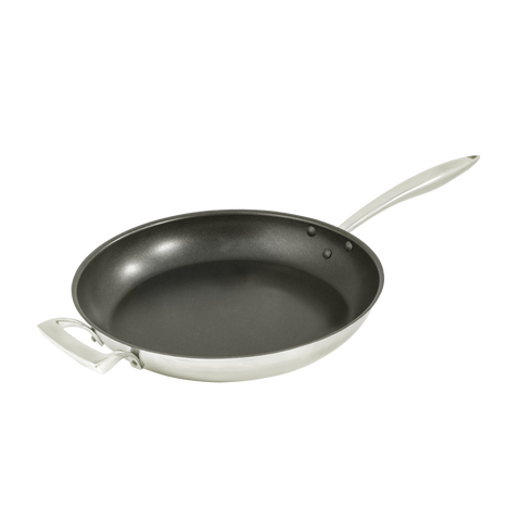 Browne Foodservice Thermalloy Excalibur 12.5" Stainless Steel Fry Pan Non-stick With Helper Handle (5724062)