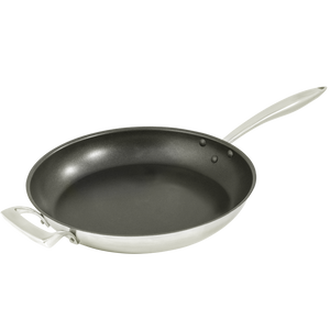 Browne Foodservice Thermalloy Excalibur 14" Stainless Steel Fry Pan Non Stick With Helper Handle (5724064)