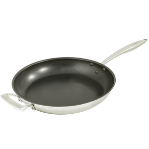 Browne Foodservice THERMALLOY Excalibur 14" SS Fry Pan Non-stick w/Helper Handle NSF 5724064