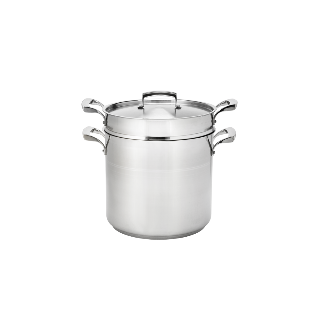 Browne Foodservice Thermalloy 9 Qt Stainless Steel Double Boiler 3 Piece Set (5724068)