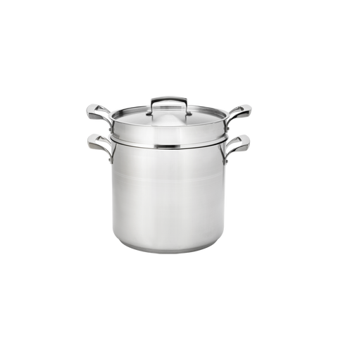 Browne Foodservice Thermalloy 9 Qt Stainless Steel Double Boiler 3 Piece Set (5724068)