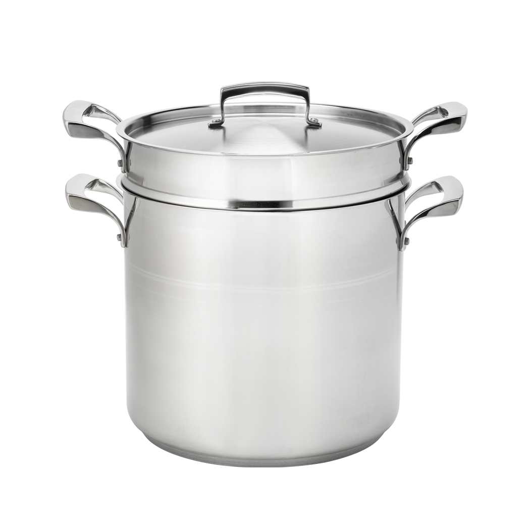 Browne Foodservice Thermalloy 16qt Stainless Steel Double Boiler 3 Piece Set, (5724076)