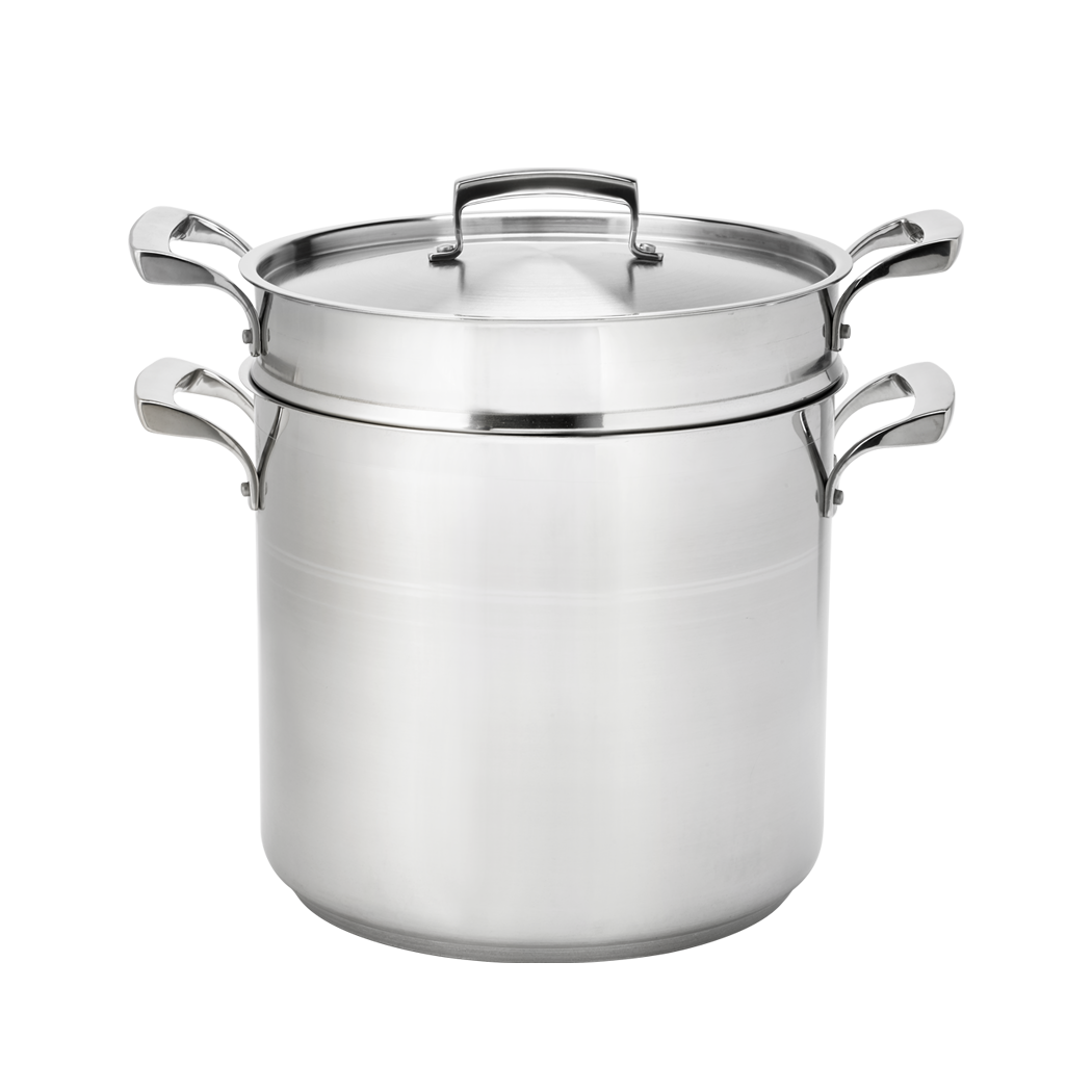 Browne Foodservice THERMALLOY 16qt SS Double Boiler (3 Piece Set) NSF 5724076