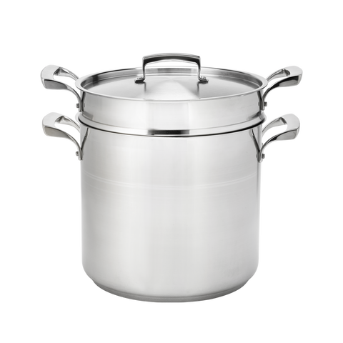 Browne Foodservice Thermalloy 16qt Stainless Steel Double Boiler 3 Piece Set, (5724076)