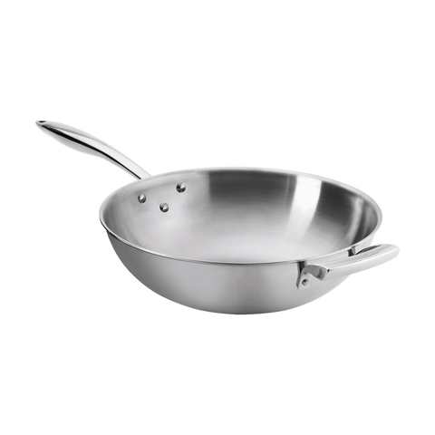 Browne Foodservice THERMALLOY SS Tri-ply Wok 12x3-5/8" / 30.5x9.2cm 5724095