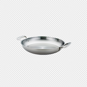 Browne Foodservice Thermalloy Paella Pan Stainless Steel 11x2" - 28x5cm (5724172)