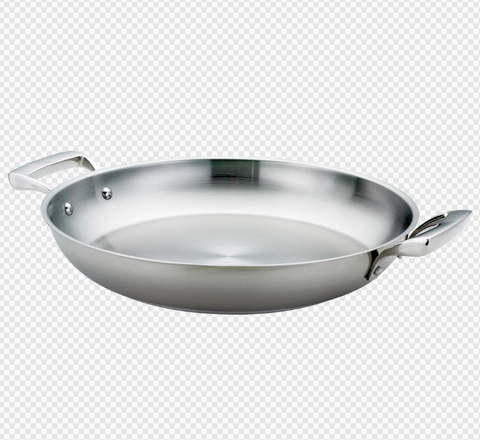 Browne Foodservice Thermalloy Paella Pan Stainless Steel 16"/40.6cm (5724174)