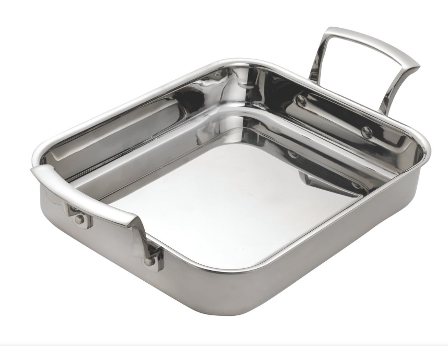 Browne Foodservice Thermalloy Roast Pan Stainless Steel 3 Qt / 2.8l 11x8.7x2"/28x22x5cm (5724175)