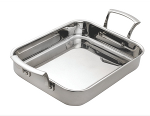 Browne Foodservice Thermalloy Roast Pan Stainless Steel 3 Qt / 2.8l 11x8.7x2"/28x22x5cm (5724175)