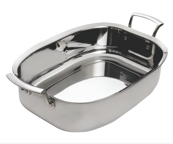 Browne Foodservice Thermalloy Roast Pan Stainless Steel Qt / 6.6l 14x10.2x3.7"/36x26x9.5cm (5724179)