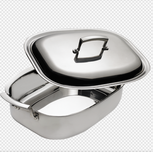 Browne Foodservice Thermalloy Roast Pan Stainless Steel Qt / 6.6l 14x10.2x3.7"/36x26x9.5cm (5724179)