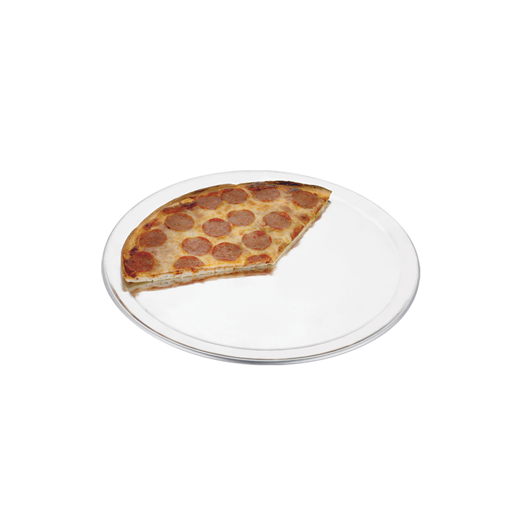 Browne Foodservice THERMALLOY Wide Rim Pizza Pan Alum 20ga/0.8mm, 7"/17.8cm dia 5730027 (Pack of 12)
