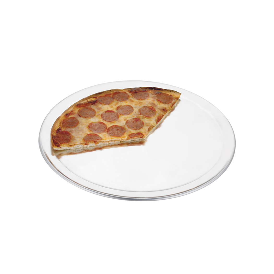 Browne Foodservice THERMALLOY Wide Rim Pizza Pan Alum 20ga/0.8mm, 11"/27.9cm dia 5730031 (Pack of 12)