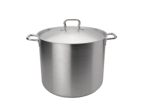 Browne Foodservice Elements Stock Pot 32qt/30.25l With Cover Stainless Steel(5733932)