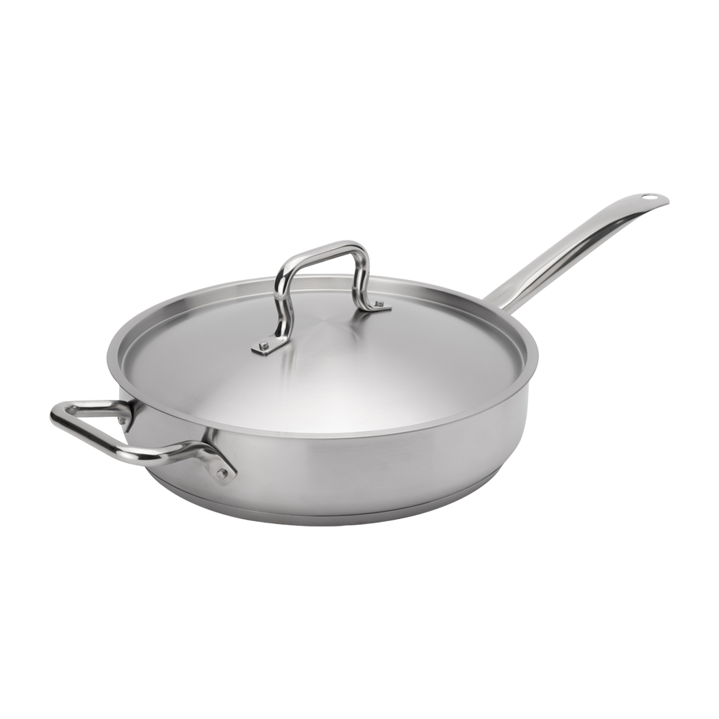 Browne Foodservice Elements Saute Pan 5qt/4.75l With Cover Stainless Steel (5734185)